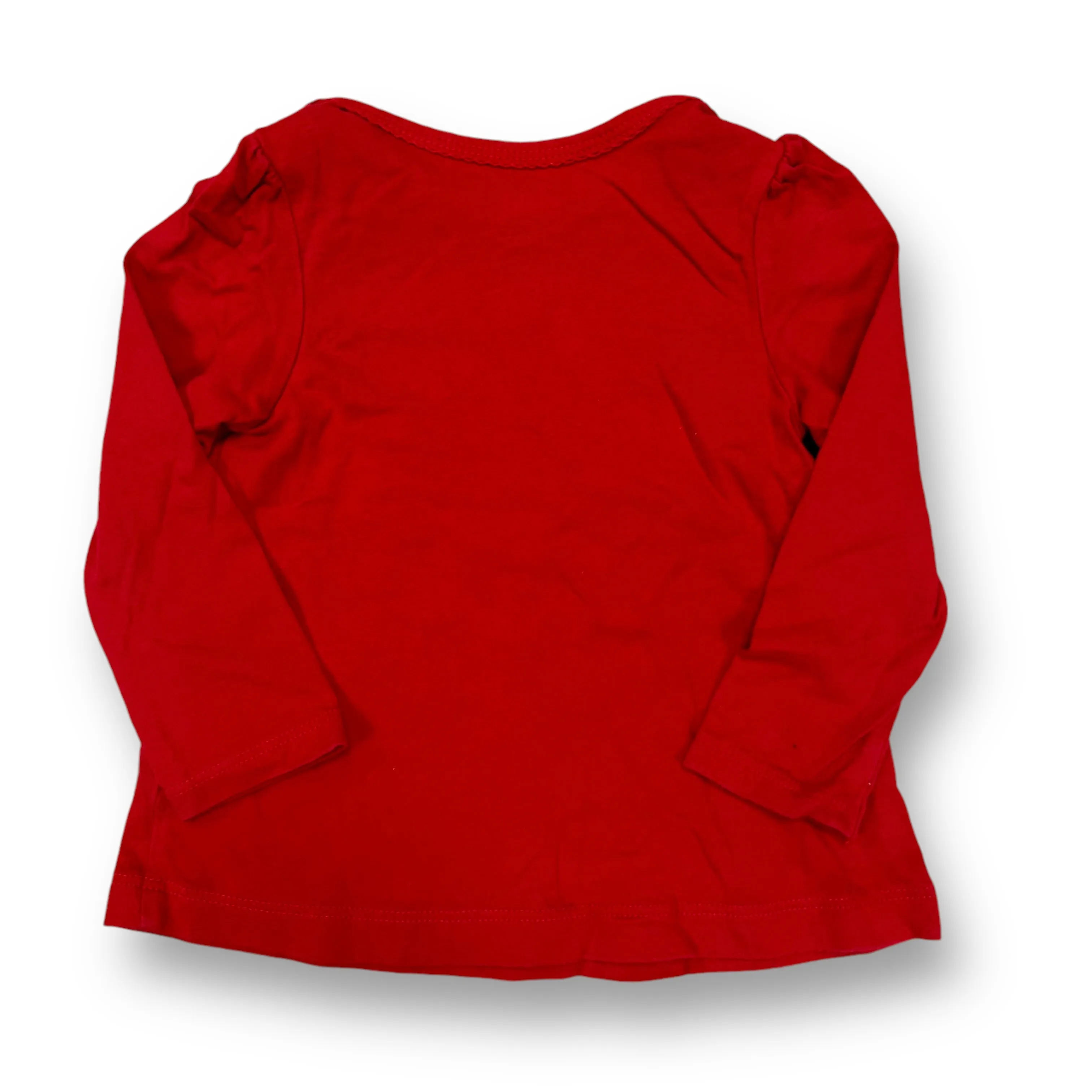 Girls Child of Mine Size 12 Months Red Snowflake Penguin Holiday Shirt