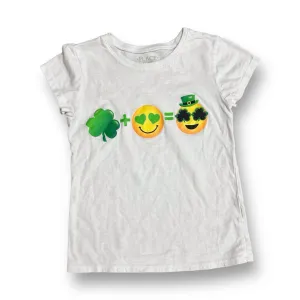Girls Children's Place Size 5/6 St Patrick's Emoji Short Sleeve Tee