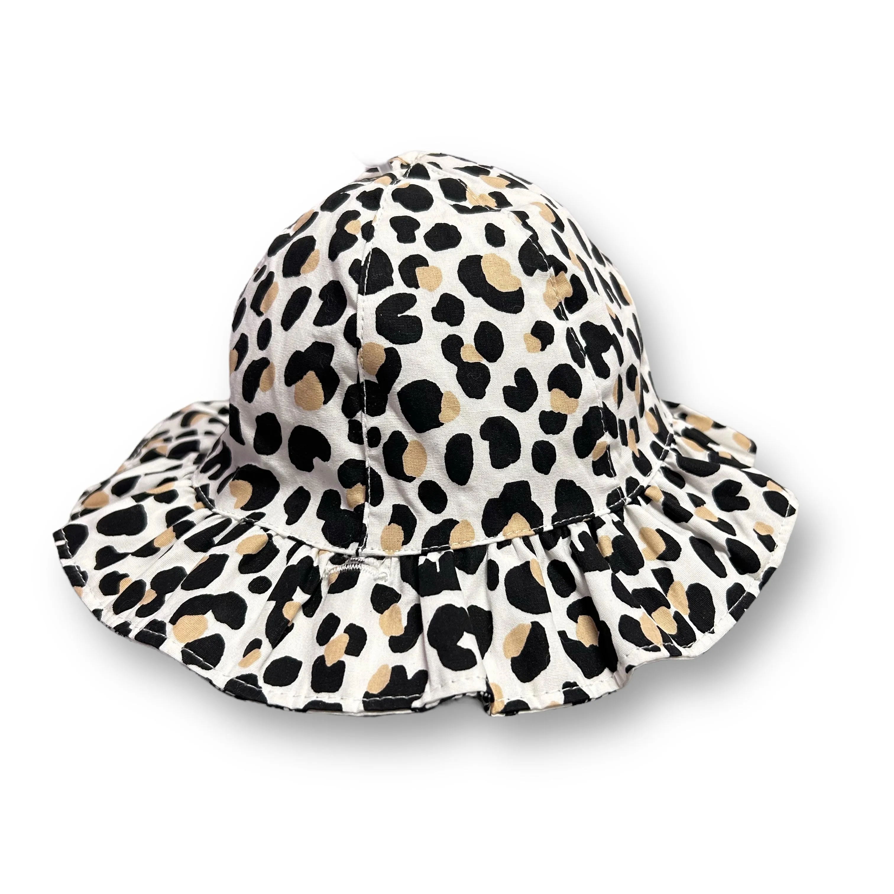 Girls Children's Place Size 6-12 Months Black & White Reversible Sun Hat