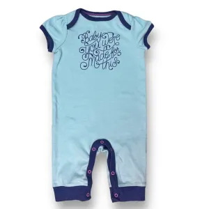 Girls Cloud Island Size 0-3 Months Blue Snap Leg One-Piece