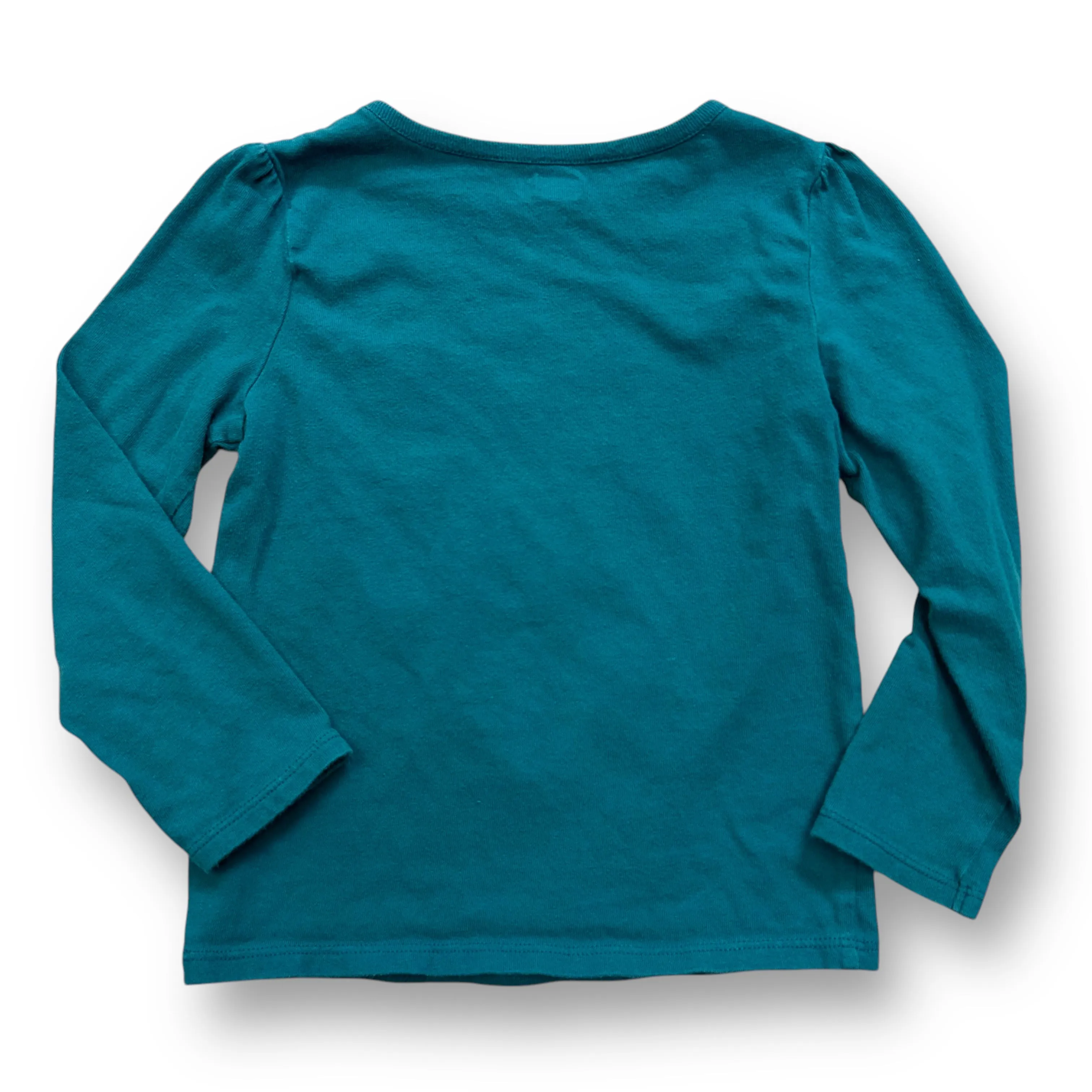 Girls Crazy 8 Size 4T Green Gingerbread Long Sleeve Christmas Shirt
