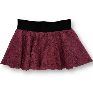 Girls Creations By Cicci Size Medium 5/6 Plum & Black Tulle Sparkle Dance Tutu Skirt