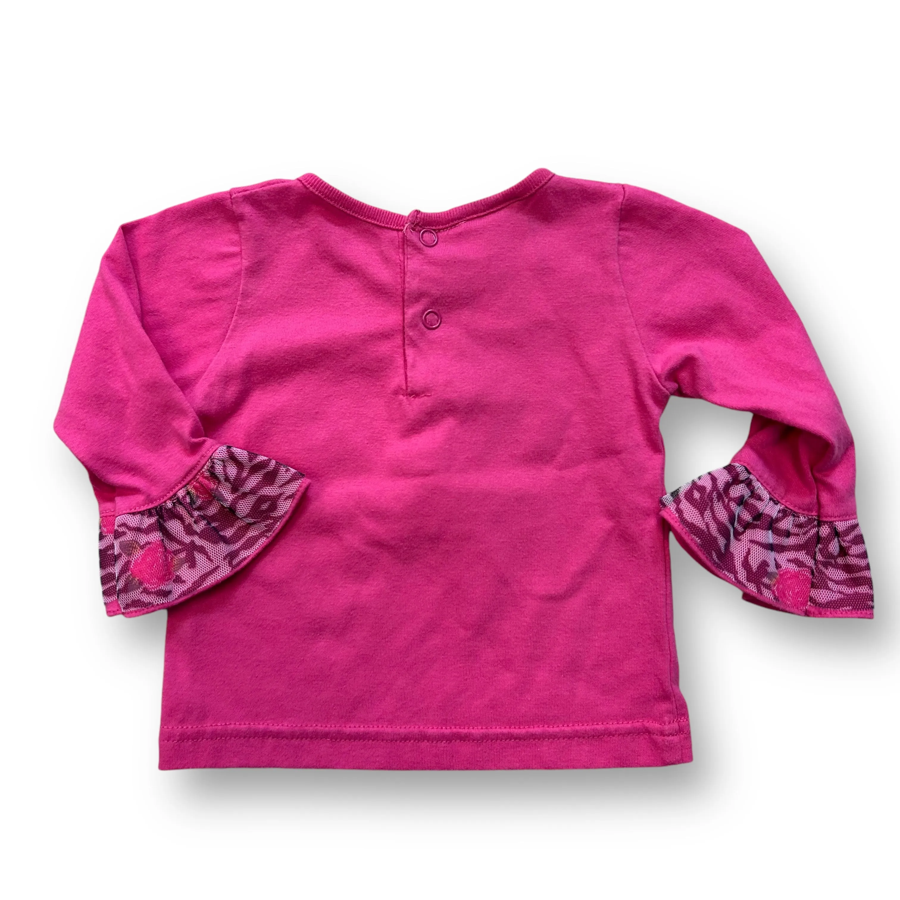 Girls DDG Darlings Size 12 Months Pink 'Wild at Heart' Long Sleeve Shirt