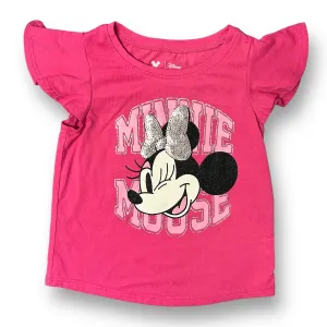 Girls Disney Jumping Beans Size 12 Months Pink Minnie Mouse Short Sleeve Shirt