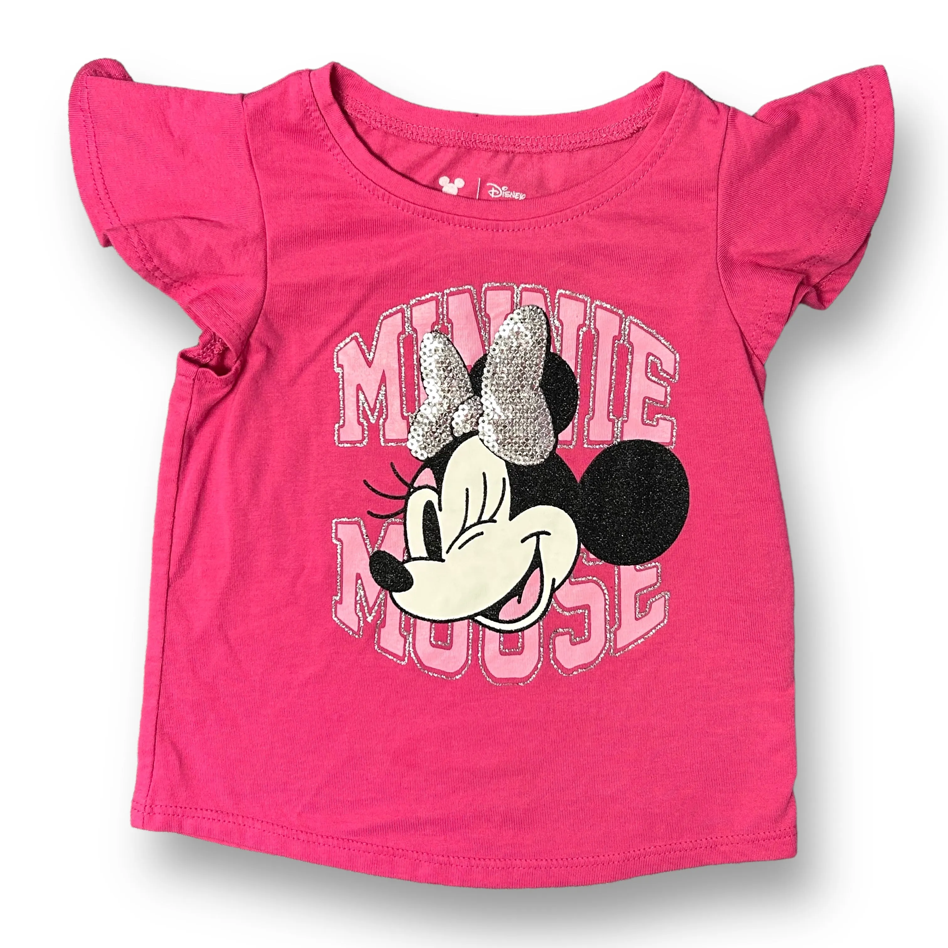 Girls Disney Jumping Beans Size 12 Months Pink Minnie Mouse Short Sleeve Shirt