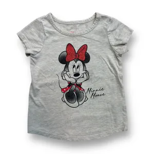 Girls Disney Size 2T Beige Short Sleeve Minnie Mouse Shirt