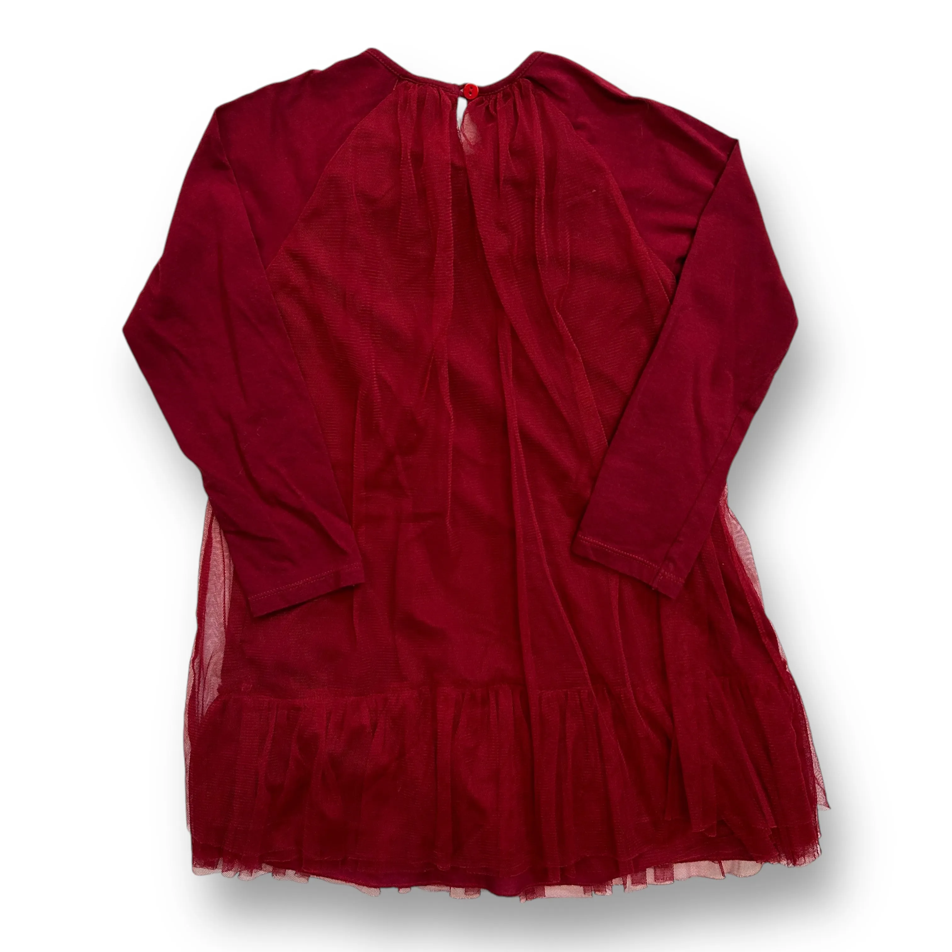 Girls Eliane et Lena Size 4 Long Sleeve Boutique Dress with Tulle Layer