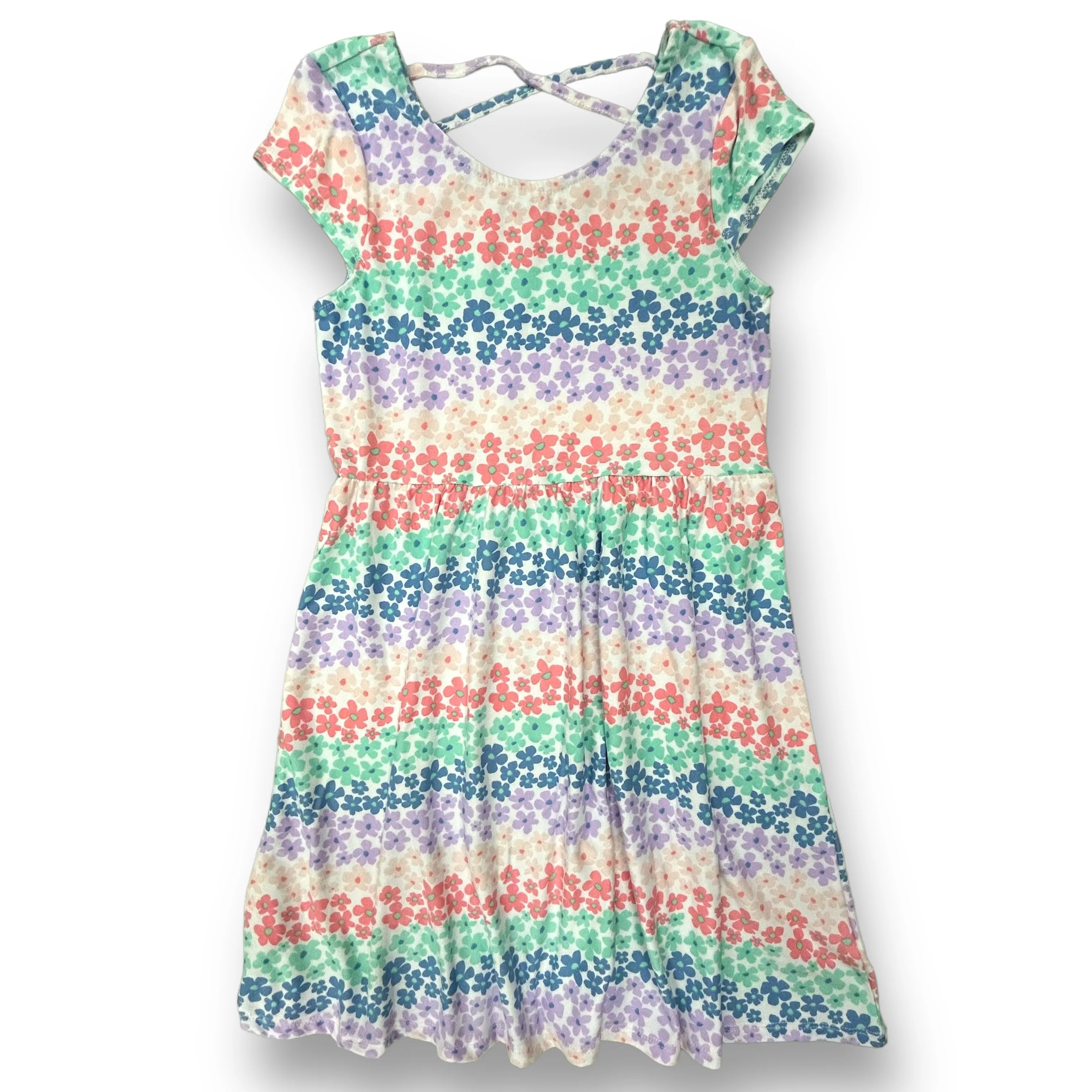 Girls Epic Threads Size 10/12 M Multi-Color Floral Soft Twirl Dress