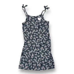 Girls Epic Threads Size 7/8 M Ribbed Navy Floral Spaghetti Strap Dress