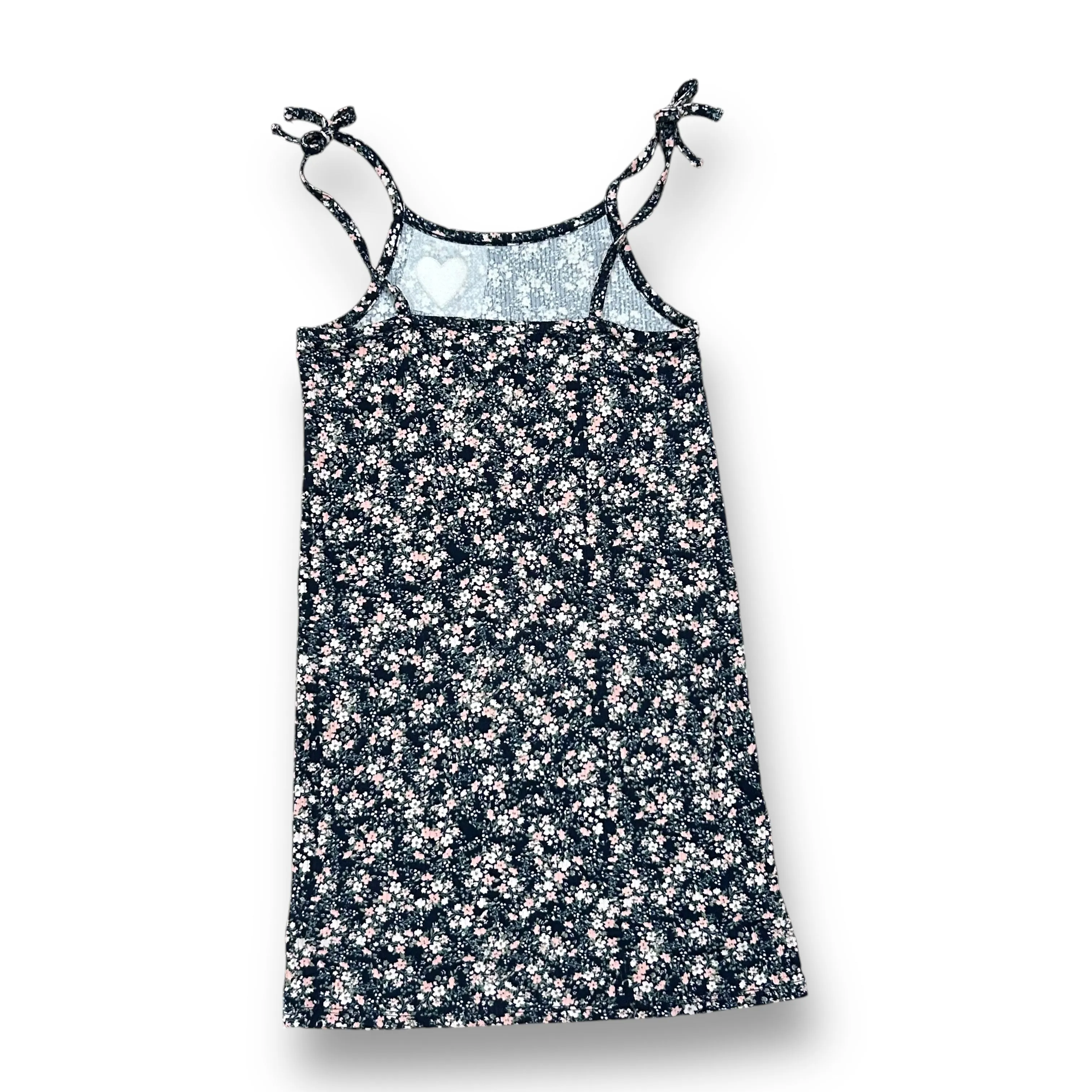 Girls Epic Threads Size 7/8 M Ribbed Navy Floral Spaghetti Strap Dress
