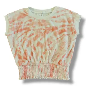 Girls Gap Kids Size 7/8 S Pink & White Tie-Dye Activewear Top