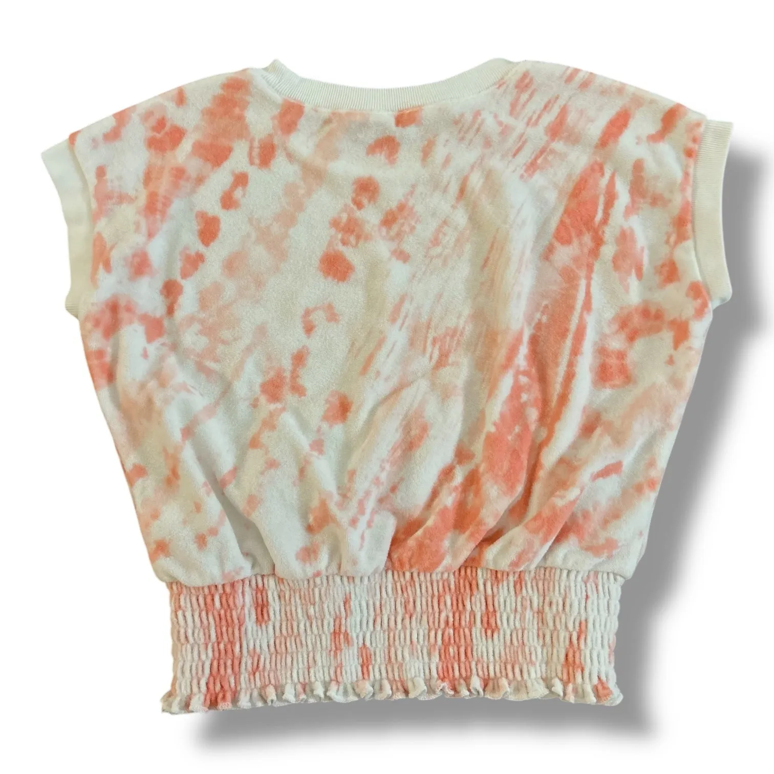 Girls Gap Kids Size 7/8 S Pink & White Tie-Dye Activewear Top