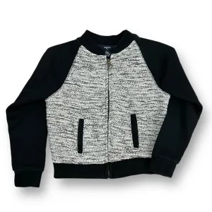 Girls Gap Size 4/5 XS Black & White Zippered Jacket