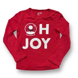 Girls Gap Size 5 Red Oh Joy Long Sleeve Sparkle Christmas Shirt