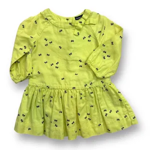 Girls Gap Size 6-12 Months Bright Green Long Sleeve Dress with Bloomers