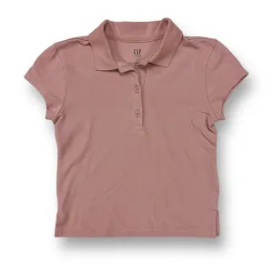 Girls Gap Size 8 Pink Blush Short Sleeve Cropped Polo Shirt