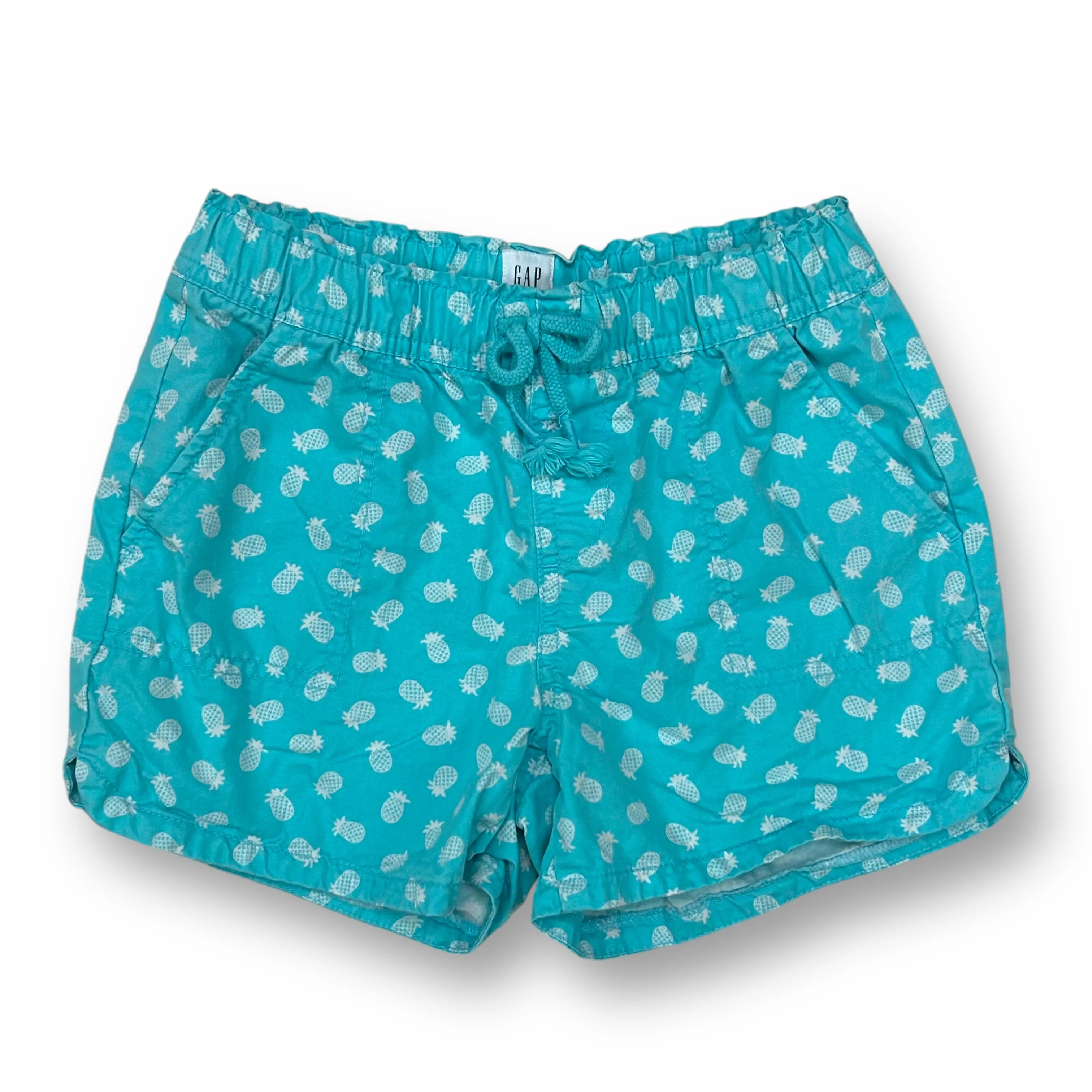 Girls Gap Size M Aqua Pineapple Print Pull-On Shorts