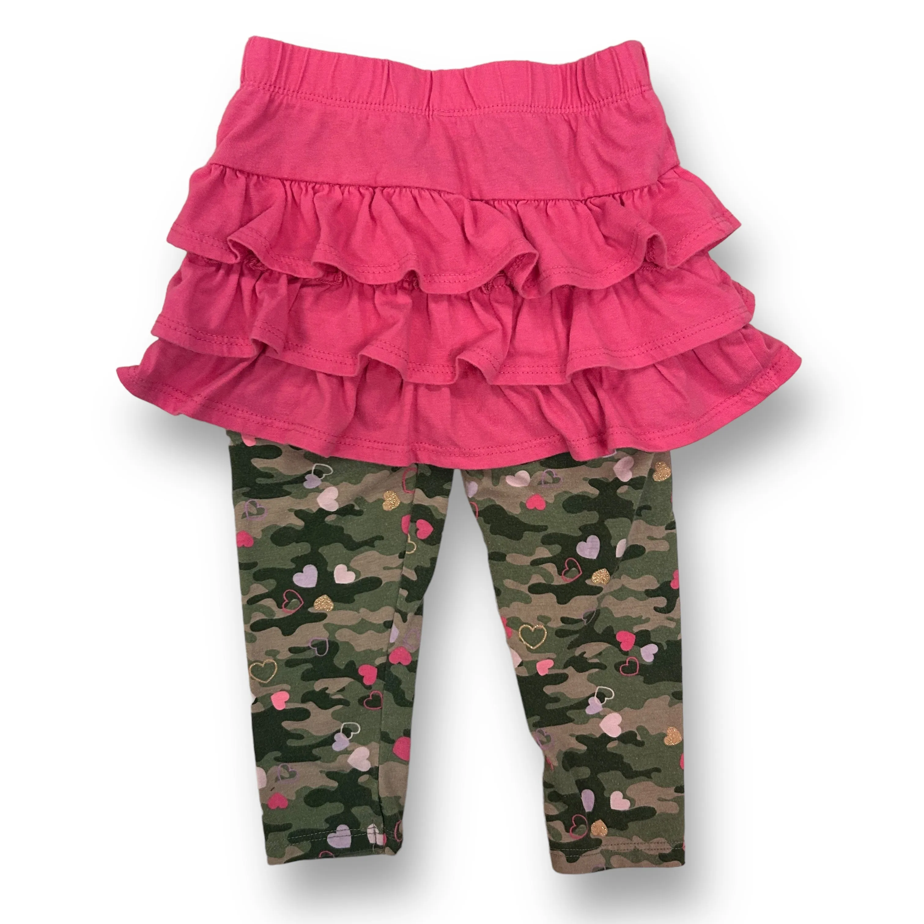 Girls Garanimals Size 18 Months Camo & Pink Skirted Leggings