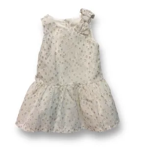 Girls Gymboree Size 12-18 Months Ivory & Gold Sleeveless Dress