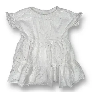 Girls Gymboree Size 3 White Eyelet 100% Cotton Summer Dress