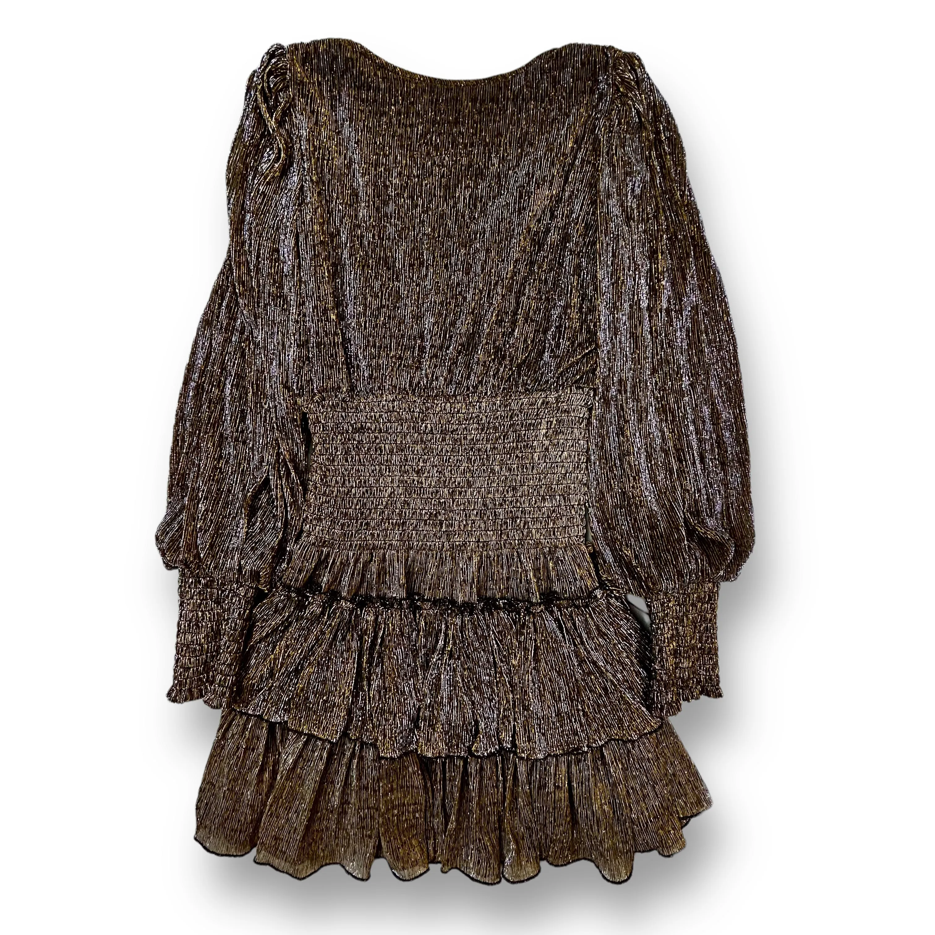 Girls Habitual Girl Size 14 Black & Gold Long Sleeve Fancy Dress