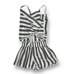 Girls Habitual Kid Linen Blend Striped Trendy 2-Pc Outfit