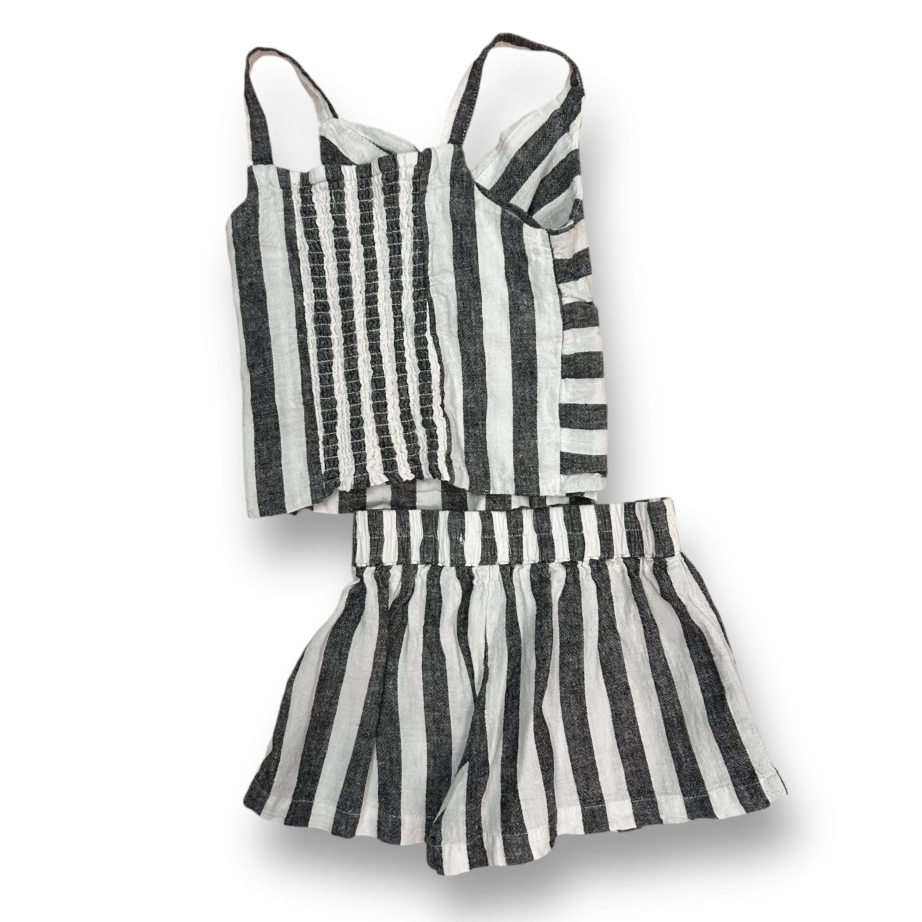 Girls Habitual Kid Linen Blend Striped Trendy 2-Pc Outfit