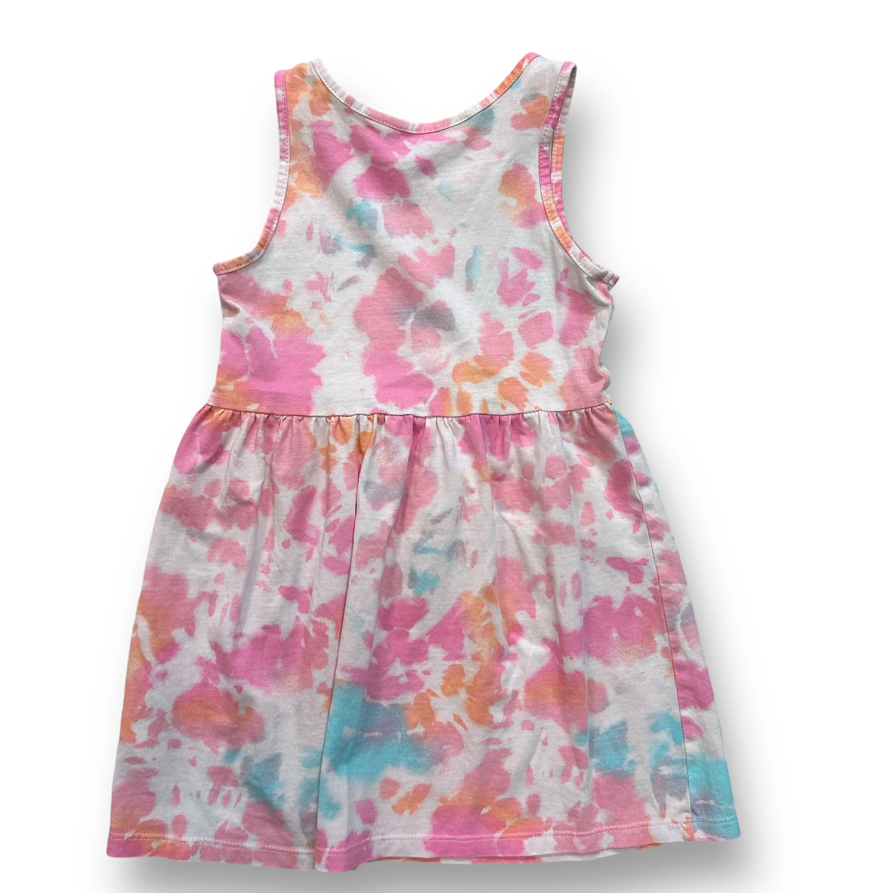 Girls H&M Size 3/4T Pink Tie Dye Print Sleeveless Cotton Dress