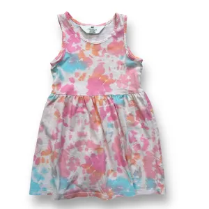 Girls H&M Size 3/4T Pink Tie Dye Print Sleeveless Cotton Dress