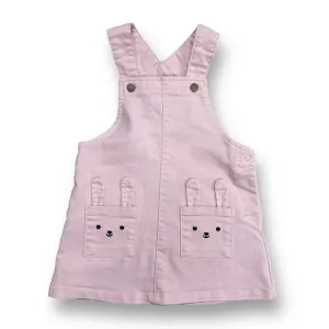 Girls H&M Size 6-9 Months Pale Pink Bunny Pocket Jumper
