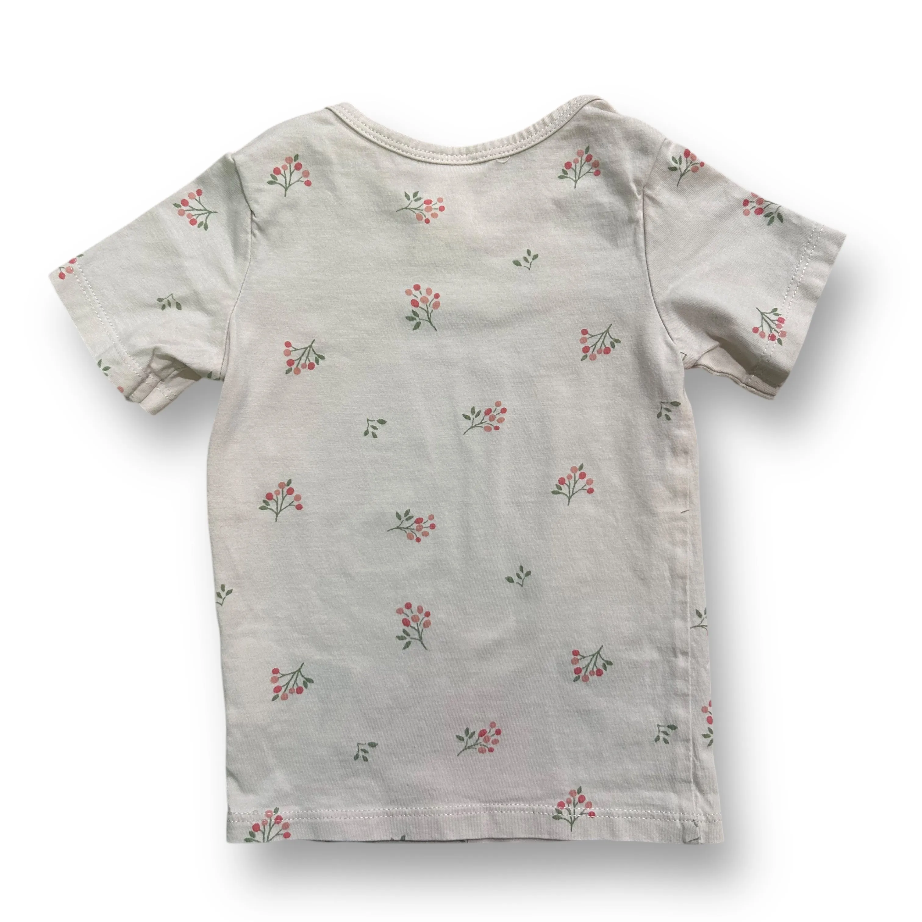 Girls H&M Size 9 Months Floral Print Short Sleeve Top