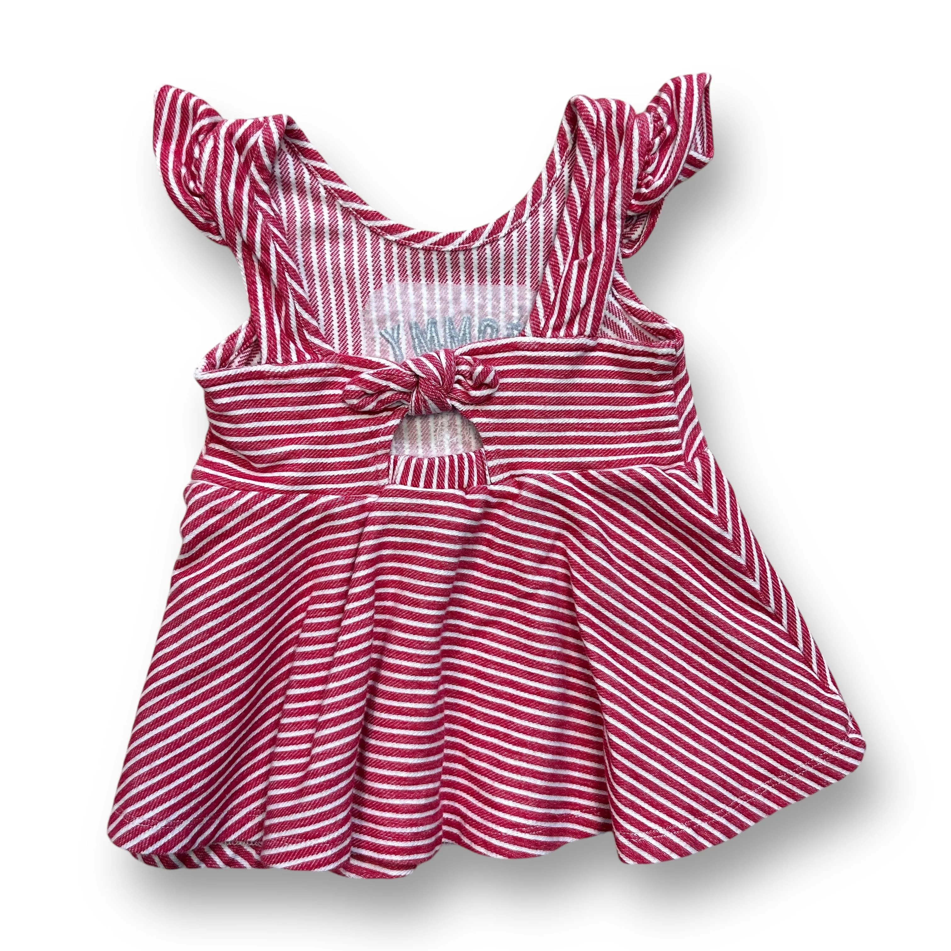 Girls Hilfiger Size 18 Months Red & White Striped Sleeveless Shirt