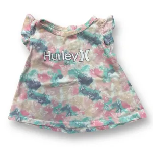 Girls Hurley Size 12 Months Multi-Color Butterflies Short Sleeve Shirt