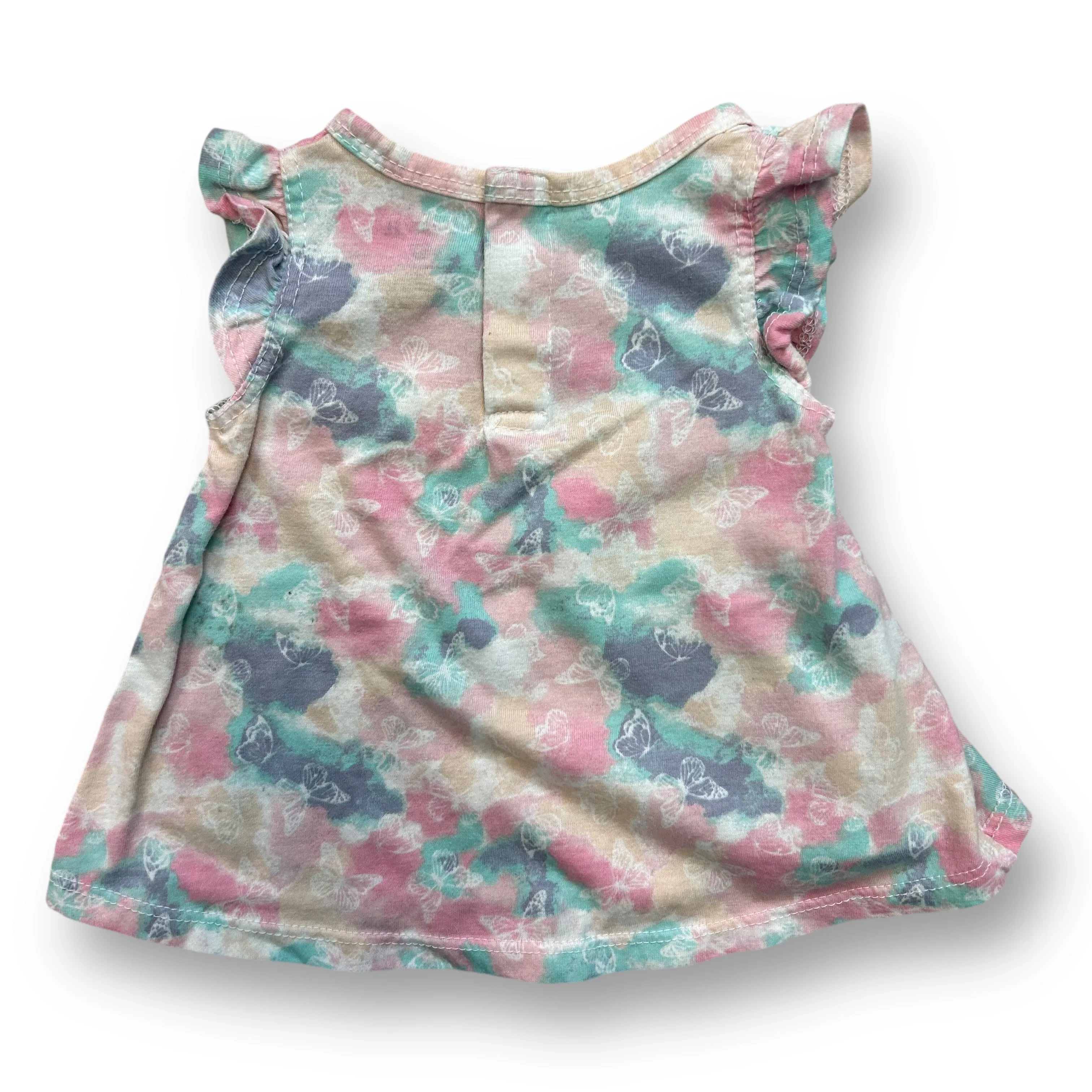Girls Hurley Size 12 Months Multi-Color Butterflies Short Sleeve Shirt