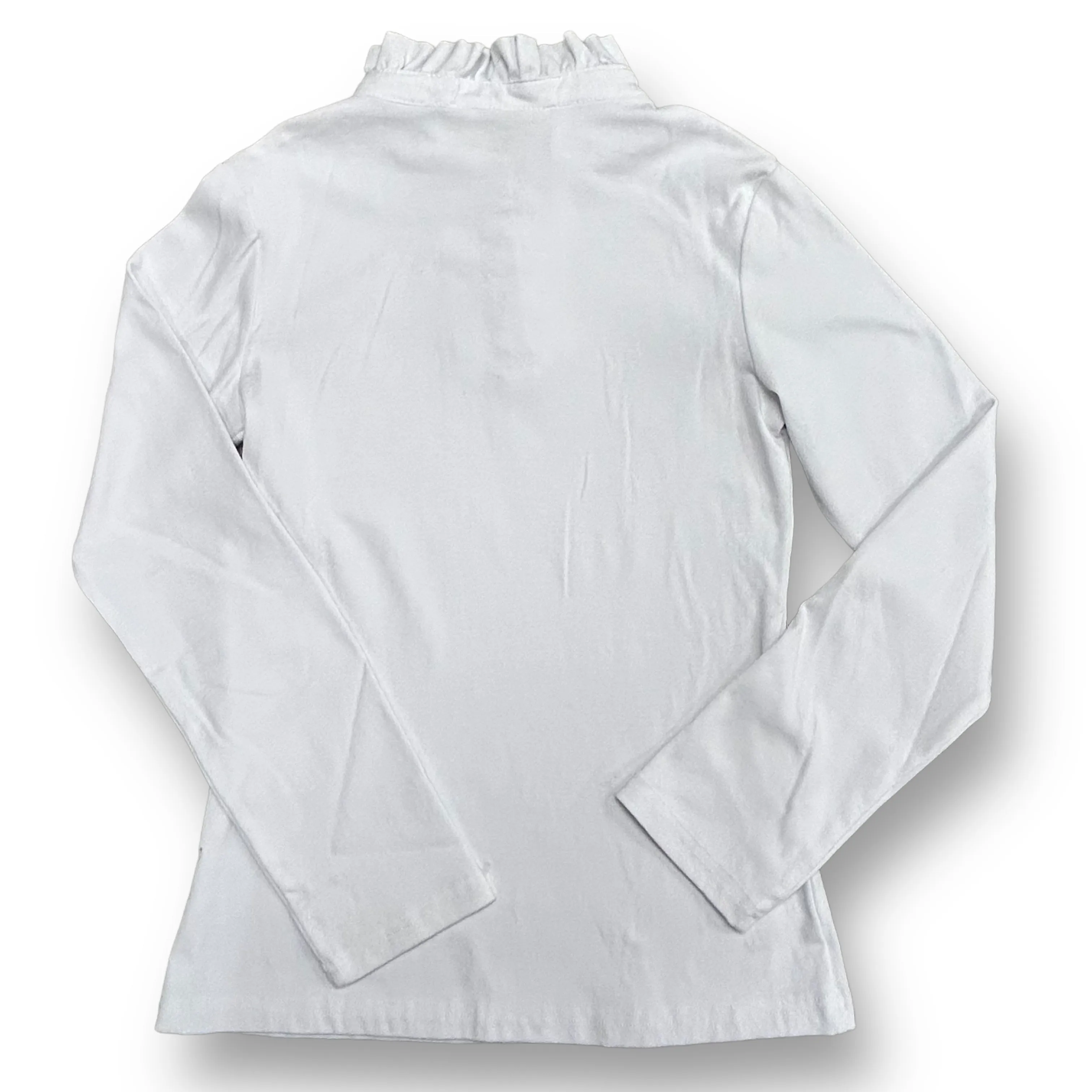 Girls Ipuang Size 12 White Ruffled Collar Embellished Button Blouse