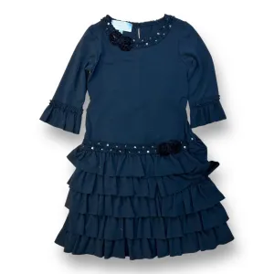 Girls Isobella & Chloe Size 6 Black Ruffled Boutique Dress