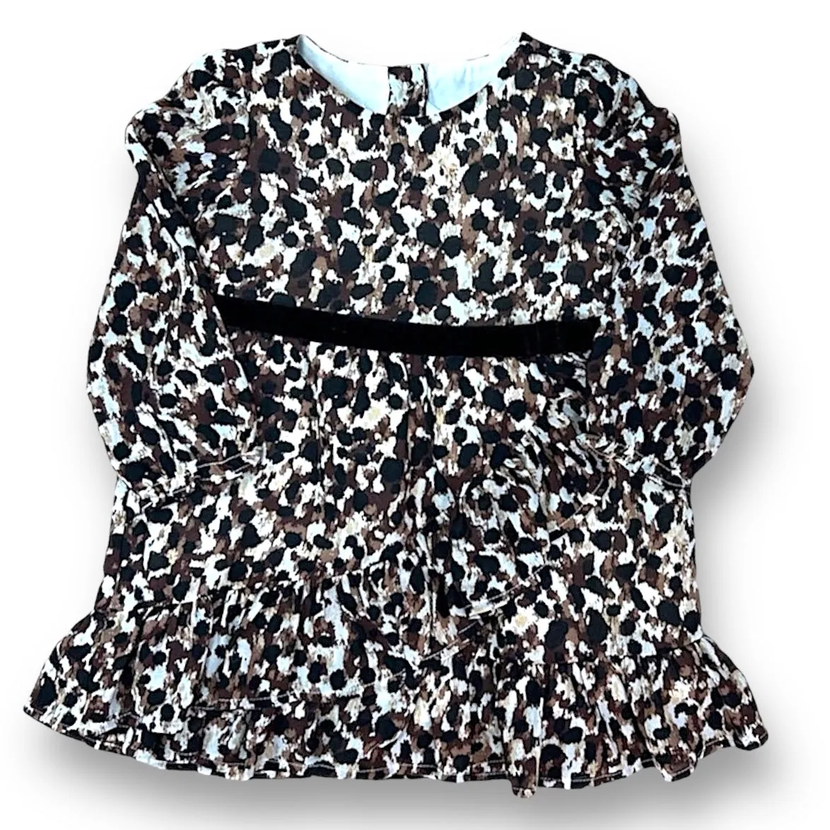 Girls Janie and Jack Size 18-24 Months Animal Print Ruffle Dress