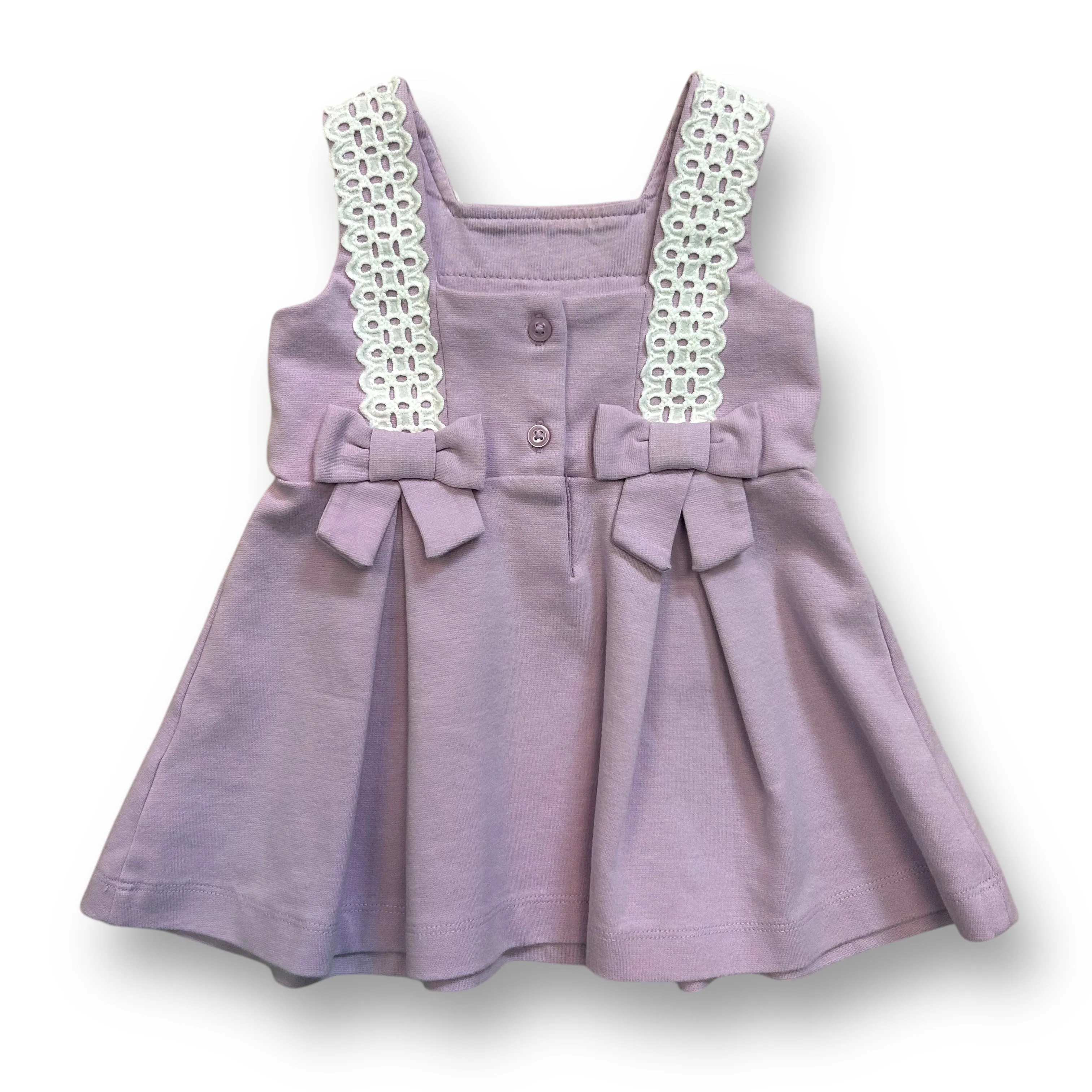 Girls Janie and Jack Size 6-12 Months Lavender  Lace Accent Sun Dress