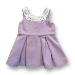 Girls Janie and Jack Size 6-12 Months Lavender  Lace Accent Sun Dress