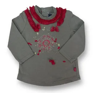 Girls Jean Bourget Size 6 Months Ruffled Accents Boutique Top