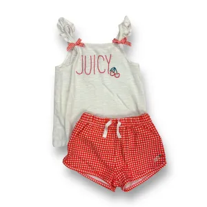 Girls Juicy Couture Size 4T Red & White Checkered Cherries 2-Pc Outfit