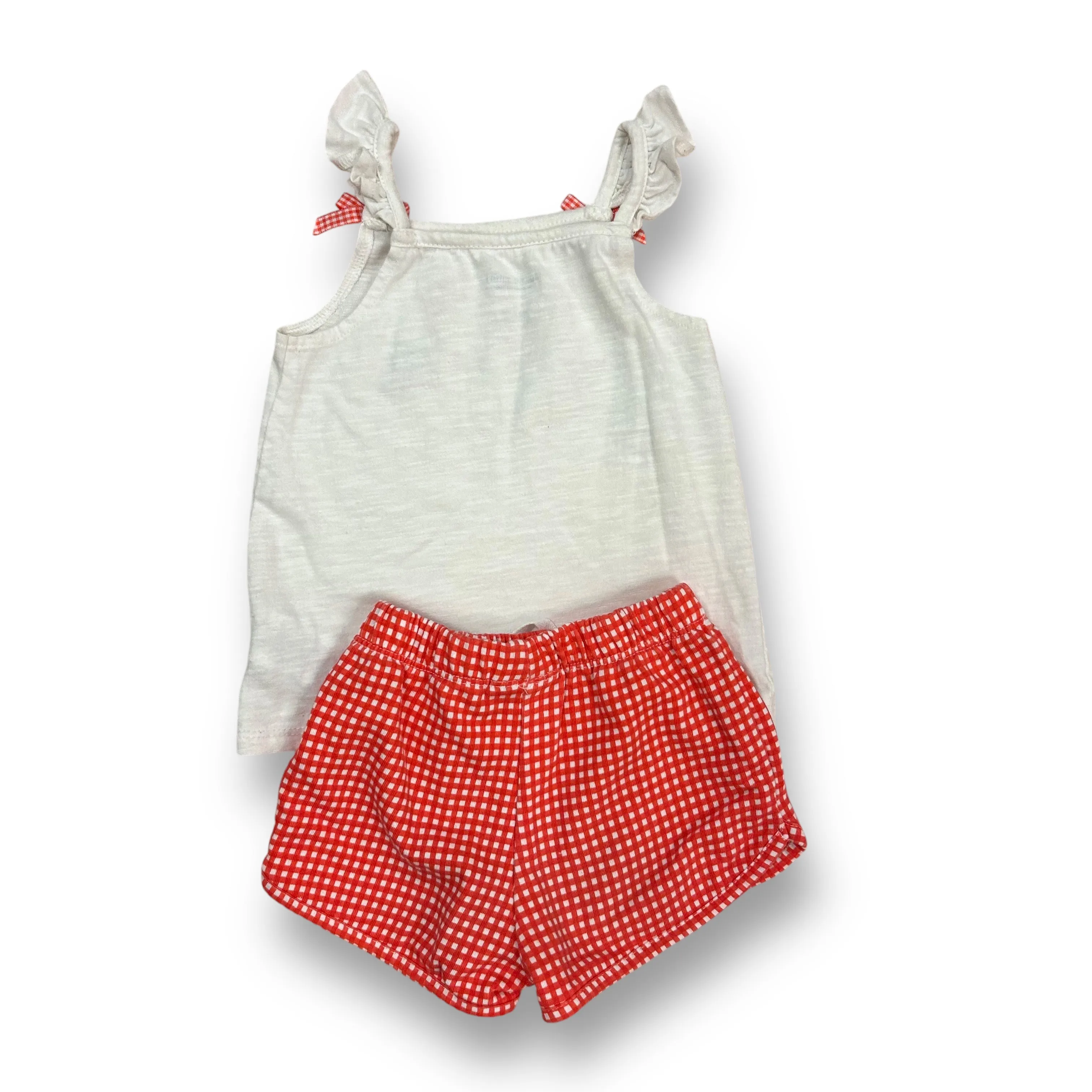 Girls Juicy Couture Size 4T Red & White Checkered Cherries 2-Pc Outfit