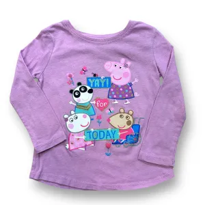 Girls Jumping Beans Size 2T Lilac Peppa Pig Long Sleeve Shirt
