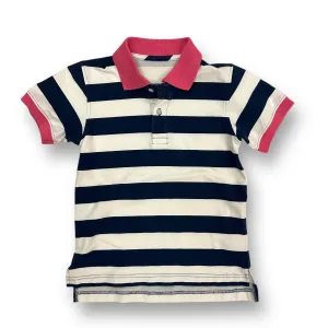 Girls Kelly's Kids Size 5/6 Navy & White Striped Polo Shirt