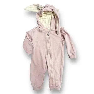 Girls Kids Tales Size 9-12 Months Dusty Rose Hooded Bunny Romper