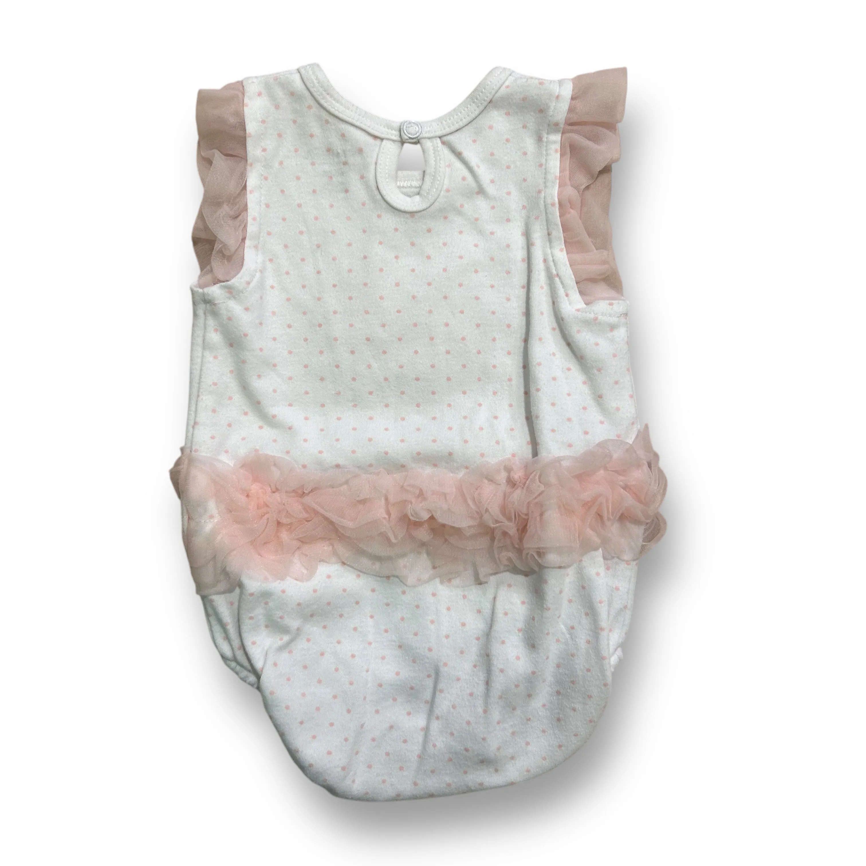 Girls Kyle & Deena Size 6-9 Months Pink & White Tulle Romper
