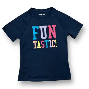 Girls Lands End Size 5/6 Navy Funtastic! Swimsuit Rash Guard