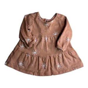 Girls Little Co Size 3 Months Clay Long Sleeve Ruffle Dress