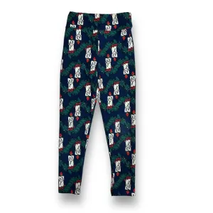 Girls Lularoe Size S/M Navy Print Christmas Leggings