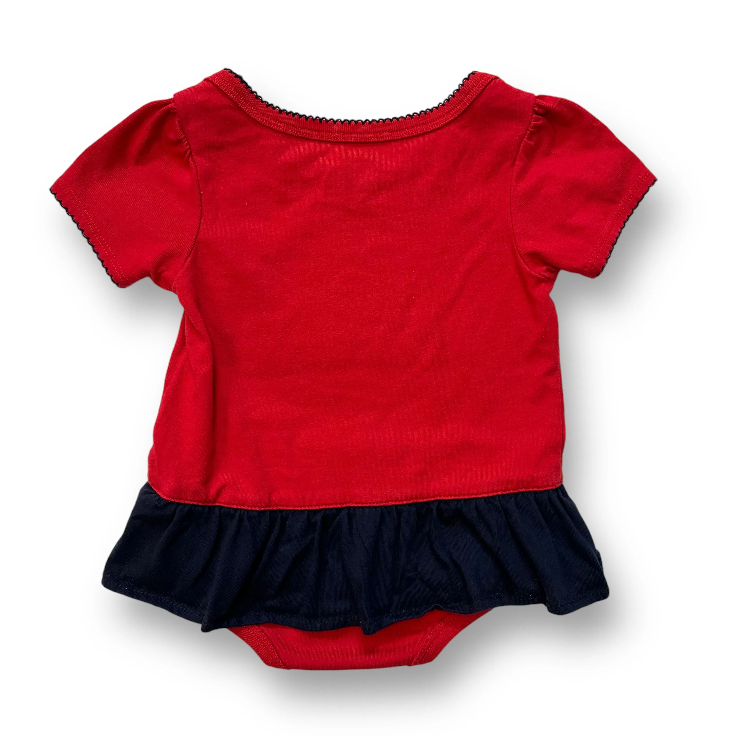 Girls Majestic Size 6-9 Months Blue & Red Washington Nationals Onesie